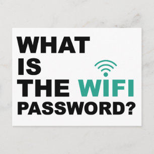 Carte Postale What is the WIFI Password Funny