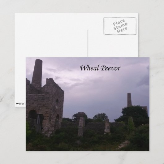 Carte Postale Wheal Peevor Mine Cornwall Angleterre (Devant / Derrière)