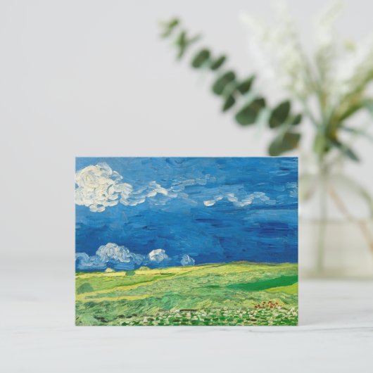 Carte Postale Wheatfield Under Thunderclouds par Vincent van Gog (Debout devant)
