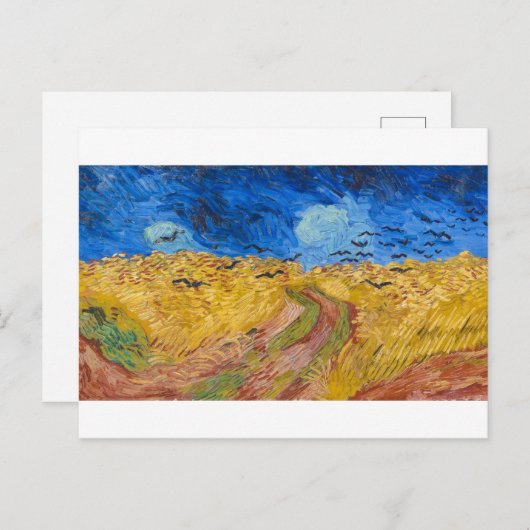 Carte Postale Wheatfield with Crows by Vincent van Gogh (Devant / Derrière)