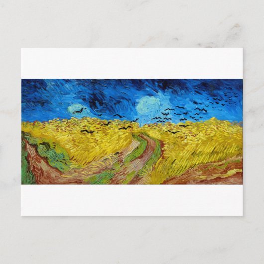 Carte Postale Wheatfield with Crows, Van Gogh (Devant)
