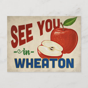 Carte Postale Wheaton Illinois Apple - Voyage Rétro