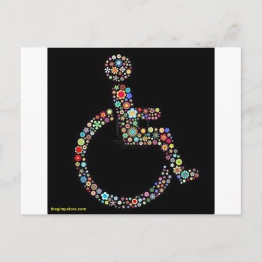 Carte Postale wheelchair_funky_zazzle.jpeg (Devant)