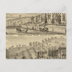 Carte Postale Wheeling Female College, Wheeling
