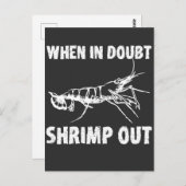 Carte Postale When in Doubt Shrimp out Funny (Devant / Derrière)