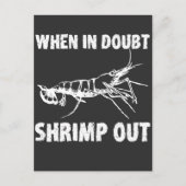 Carte Postale When in Doubt Shrimp out Funny (Devant)