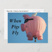 Carte postale WhenPigsFly (Devant / Derrière)