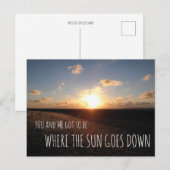 Carte Postale Where the sun goes (Devant / Derrière)