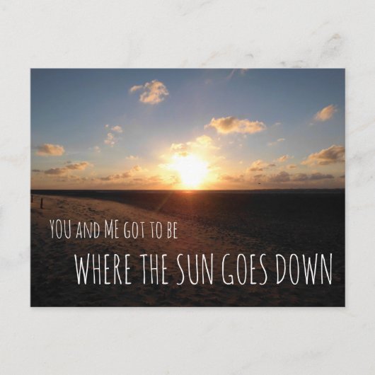 Carte Postale Where the sun goes (Devant)