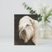 Carte postale Wherier Dog Art à revêtement souple (Debout devant)
