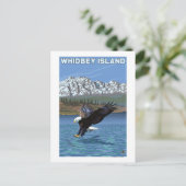 Carte Postale Whidbey Island, Washington Eagle Fishing (Debout devant)