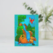 Carte Postale Whimsey Falls Nature Imaginaire Art (Debout devant)