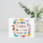 Carte Postale Whimsical Art Teacher Creative Quote Design (Debout devant)