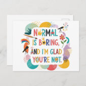 Carte Postale Whimsical Art Teacher Creative Quote Design (Devant / Derrière)