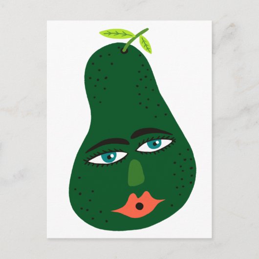 Carte postale Whimsical Avocado (Devant)