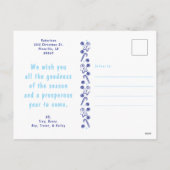 Carte postale Whimsical Blue Christmas Scene (Dos)