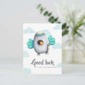 Carte Postale Whimsical Bonne chance vaisseau spatial (Debout devant)