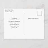 Carte Postale Whimsical Butterflies in a Jar Thank You (Dos)