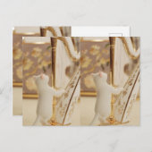 Carte Postale Whimsical Cat Harpist – Postcard (Devant / Derrière)