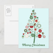 Carte postale Whimsical Christmas Holiday Tree (Devant / Derrière)