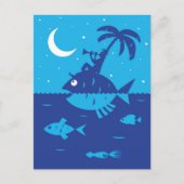 Carte Postale Whimsical Dreamies Fusils Musicien Ocean Moon Star (Devant)