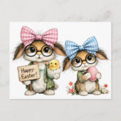 Carte Postale Whimsical Easter Bunnies  (Devant)