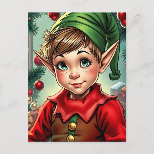 Carte Postale Whimsical Elf | Personalized Christmas (Devant)