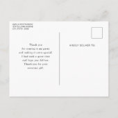 Carte Postale Whimsical Fairy Doll Retro Cute Thank You (Dos)