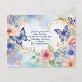 Carte Postale Whimsical Floral Butterfly Art Beauté intemporelle (Devant)