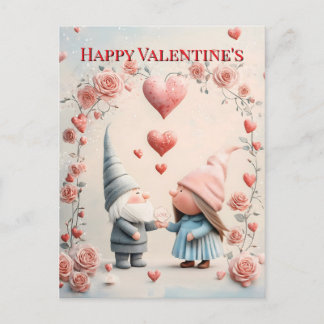 Carte Postale Whimsical Gnome Love : Adorable Valentine's Day Ar