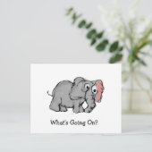 Carte Postale Whimsical Hand-Drawn Elephant Illustration (Debout devant)