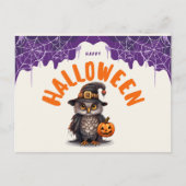 Carte postale Whimsical Happy Halloween Owl (Devant)
