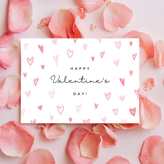 Carte Postale Whimsical Hearts Valentine's Day Postcard
