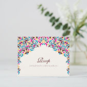 Carte Postale Whimsical Luxury ivoire Floral Style Mariage front (Debout devant)