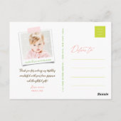 Carte Postale Whimsical Pink Cupcakes Arbre Anniversaire Merci (Dos)