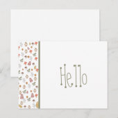 Carte Postale Whimsical Red Green Champignons Brown et Acorn (Devant / Derrière)