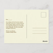 Carte Postale Whimsical Snowflakes Mariage Merci (Dos)