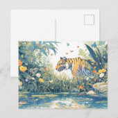 Carte Postale Whimsical Tiger by Watercolor River (Devant / Derrière)