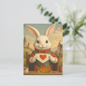 Carte Postale Whimsical White Coeurs de lapin Enchanted Wonderla (Debout devant)