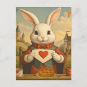 Carte Postale Whimsical White Coeurs de lapin Enchanted Wonderla (Devant)
