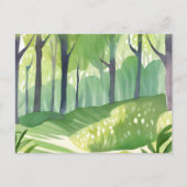 Carte Postale Whimsical Woods | Paysage de l'aquarelle forestièr (Devant)