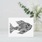 Carte Postale Whimsy Fish Doodart (Debout devant)