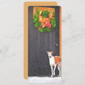 Carte postale Whippet Christmas (Devant / Derrière)