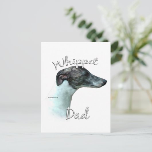 Carte Postale Whippet Papa 2 (Debout devant)