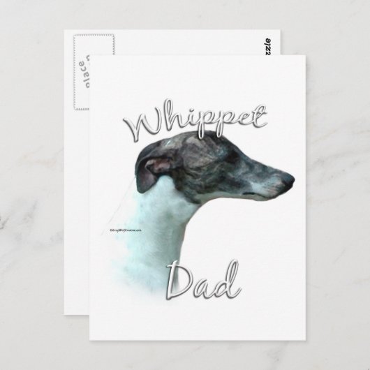 Carte Postale Whippet Papa 2 (Devant / Derrière)