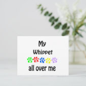Carte Postale Whippet Walks Design (Debout devant)