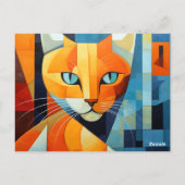 Carte Postale Whiskers Abstraits : Chat orange (Dos)
