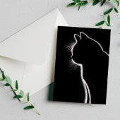 Carte Postale Whiskers dans l'obscurité | Silhouette Whisker Cha