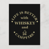 Carte Postale Whiskey cite d'amusants propos de campeurs de camp (Devant)