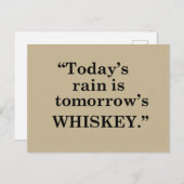 Carte Postale Whiskey cite d'étranges paroles d'alcool (Devant / Derrière)